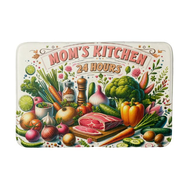 Cute Mom's kitchen word art  Badrumsmatta (Framsidan)