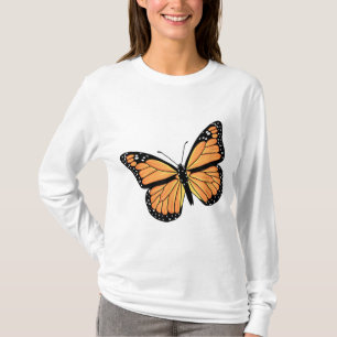Cute Monarch Butterfly Art Manar Women Garden Butt T Shirt
