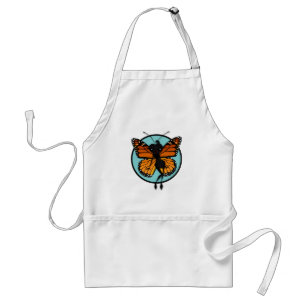 CUTE MONARCH BUTTERFLY DAM APRON FÖRKLÄDE