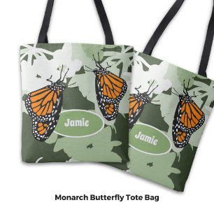 Cute Monarch Butterfly Duo på anläggningen Svan Tygkasse