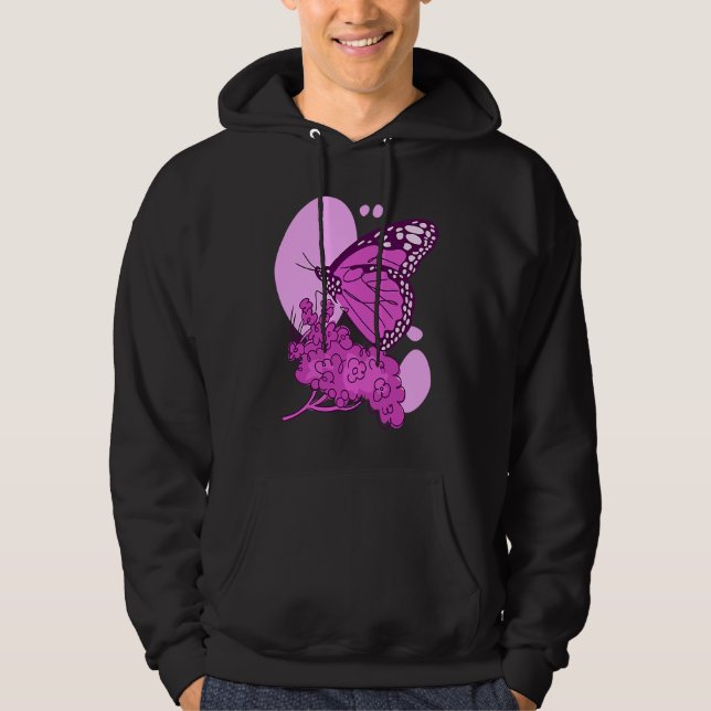 Cute Monarch Butterfly for Women Hoodie (Framsida)