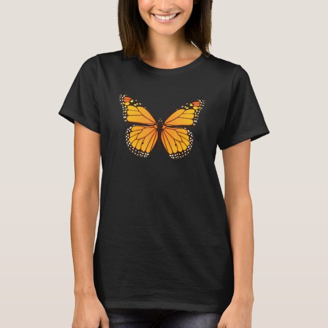 Cute Monarch Butterfly T Shirt (Framsida)