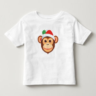 Cute Monkey ansikte Safari juldräkt T Shirt