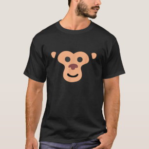 Cute Monkey Ansikte T Shirt Fantastisk Halloween C
