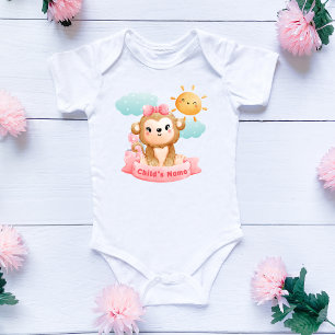 Cute Monkey Baby, Rosa Bow and Blocks, Anpassnings T Shirt