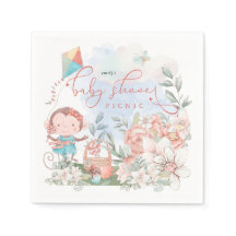 Cute Monkey Blommigts Natature Baby Shower Picnic