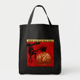 Cute Monkey China Year Zodiac Birthday Tote Bag Tygkasse