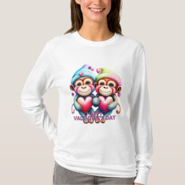 Cute Monkey firar T Shirt