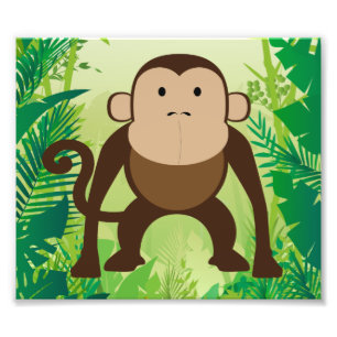 Cute Monkey Fototryck