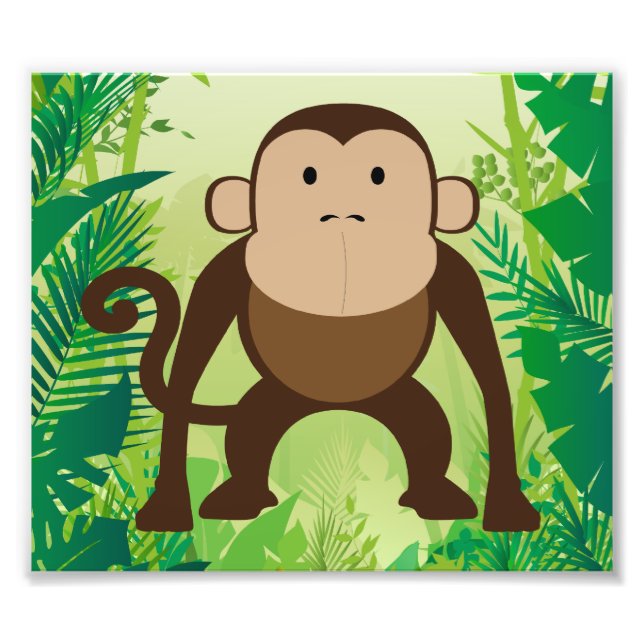 Cute Monkey Fototryck (Framsidan)