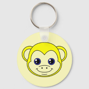 Cute Monkey Lemon Nyckelring
