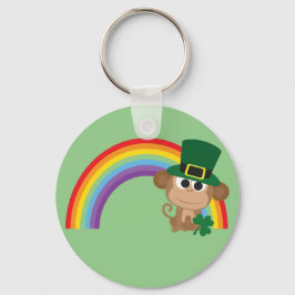 Cute Monkey Leprechaun Nyckelring