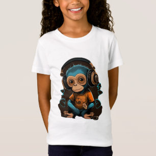 Cute Monkey Listening Music, Music Immersed Monkey T Shirt