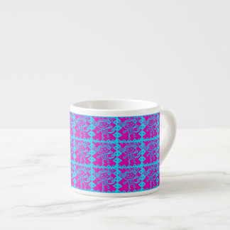 Cute Monkey Magenta Teal Animal Mönster Kids Gifts Espressomugg