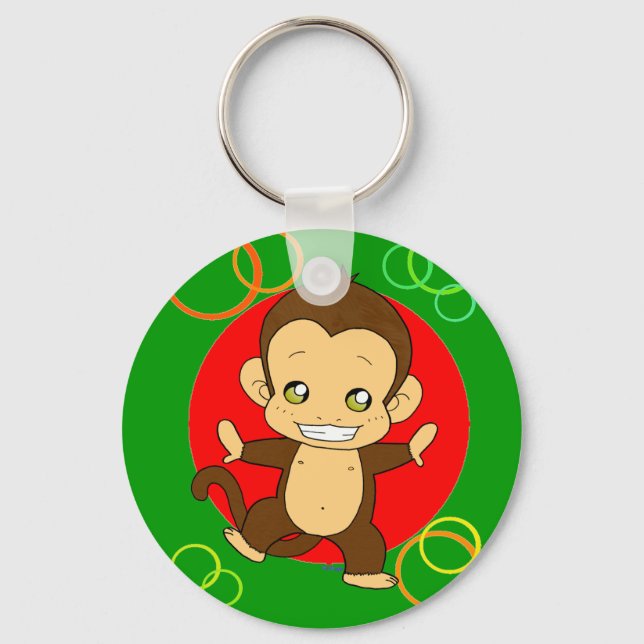 Cute Monkey Nyckelring (Framsida)