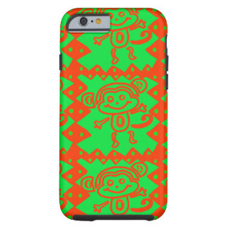 Cute Monkey Orange Grönt Animal Mönster Tough iPhone 6 Case