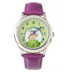 Cute Monkey Peekout från Baka Bush Armbandsur