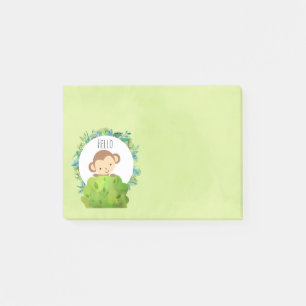 Cute Monkey Peekout från Baka Bush Post-it Block