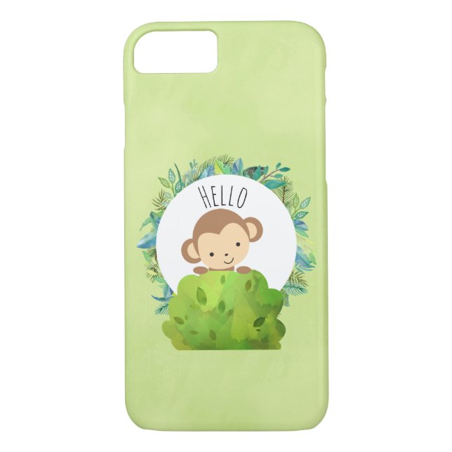 Cute Monkey Peekout från Bushs Hej Case-Mate iPhone Skal (Baksida)