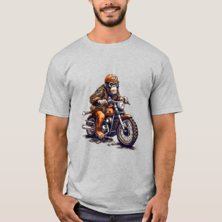 Cute Monkey som kör en motorcykel T Shirt