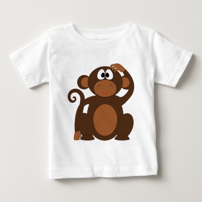 Cute Monkey T-shirt (Framsida)