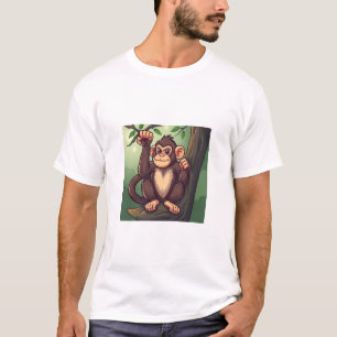 "Cute Monkey T-Shirt - Adsible Jungle Animal Desi