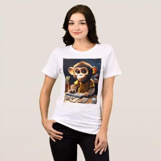Cute Monkey T-Shirt, med hjälp av en räknare T Shirt