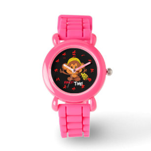 Cute Monkey Time med kinesiskt numeriskt (rött tec Armbandsur