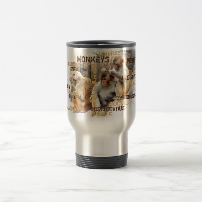 Cute Monkey Typography Art Resemugg (Center)