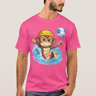 Cute Monkey Vatten Polo T Shirt