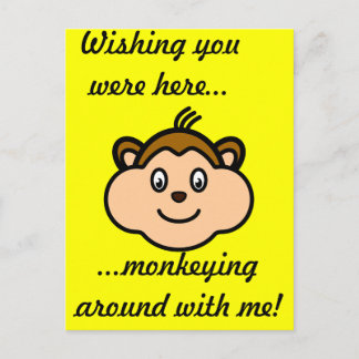 Cute Monkey-vykort Vykort