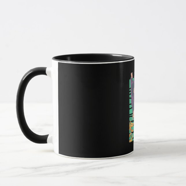 Cute Monkey with Bananas Mugg (Vänster)