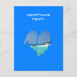 Cute Monochrome Mainstream Graffiti Heart Vykort