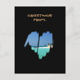 Cute Monochrome Mainstream Graffiti Heart Vykort