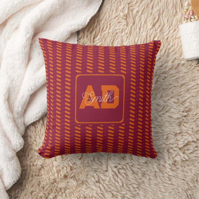 Cute Monogram Bröllop Ro Pillow Kudde (Filt)