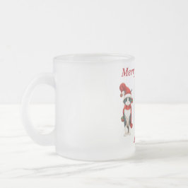 Cute Monogram God jul Cat Mugg
