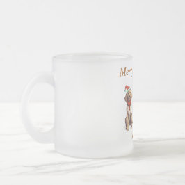 Cute Monogram God jul Hund Mugg