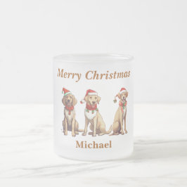 Cute Monogram God jul Hund Mugg
