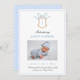 Cute Monogram med vapensköld och båge Meddelande