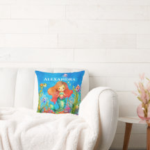 Cute Monogram Namn kustnära Sjöjungfru