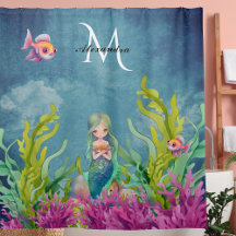 Cute Monogram Namn Sjöjungfru