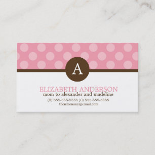 Cute Monogram Rosa Polka dots