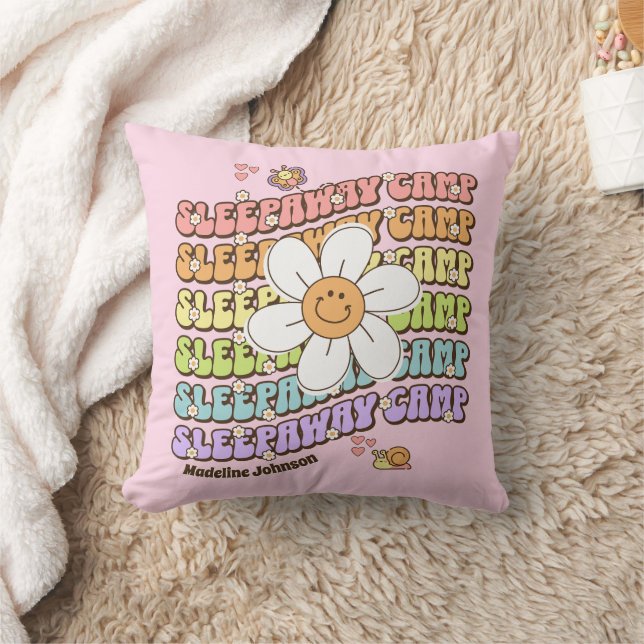 Cute Monogram Sleepaway-sommarläger Kudde (Filt)