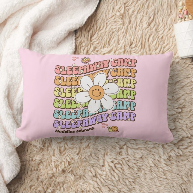 Cute Monogram Sleepaway-sommarläger Lumbarkudde (Filt)