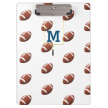Cute Monogrammed Football Themme