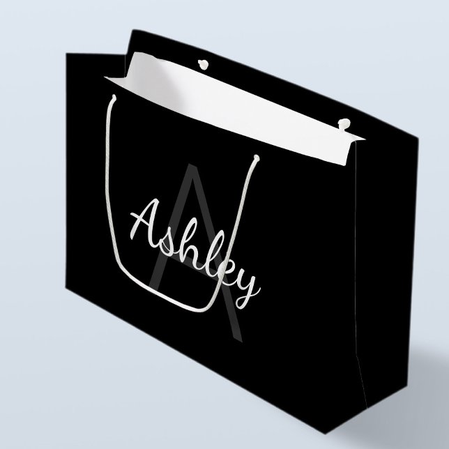 Cute Monogrammed Girl's Namn | Svartvitt (Skapare uppladdad)