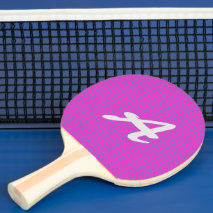 Cute Monogrammed Shock rosa Trendig Snyggt Mönster Pingisracket