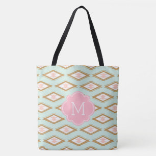 Cute Monogrammed Tribal Inspired Mönster Tygkasse