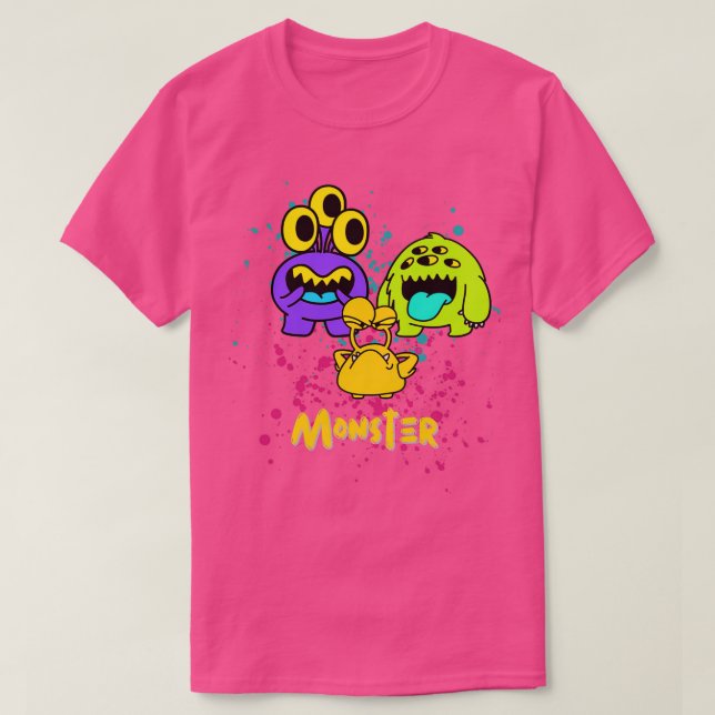 Cute Monster 3 T Shirt (Design framsida)