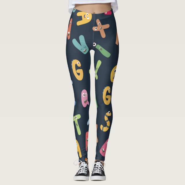 Cute monster alphabets leggings (Framsida)